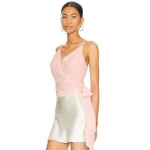 Lovers and Friends Caputo Top Pink Wrap women’s size small Revolve NWT